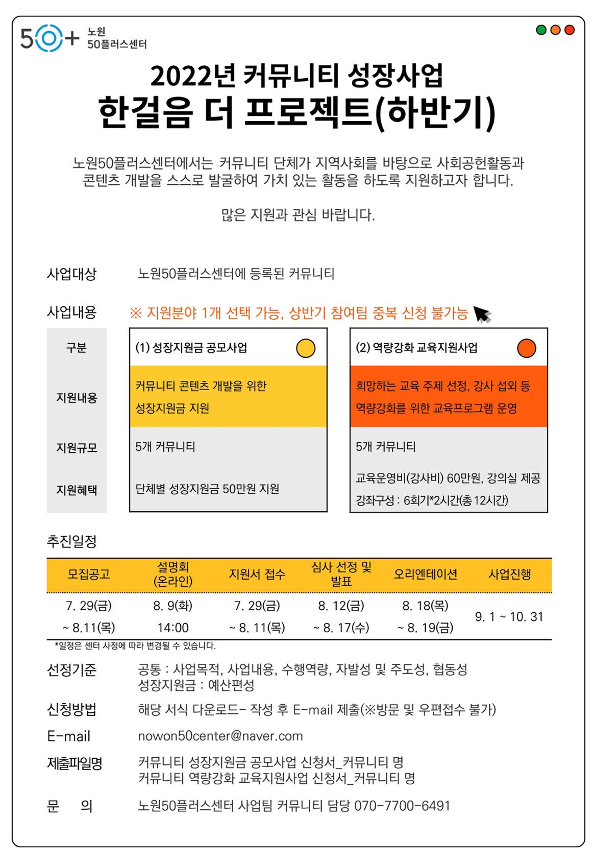 2022년+커뮤니티+성장사업_(하반기)한걸음+더+프로젝트+모집_포스터.jpg